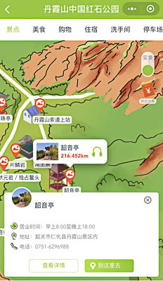 丹东景区手绘地图智慧导览和语音结合，让景区“活”起来