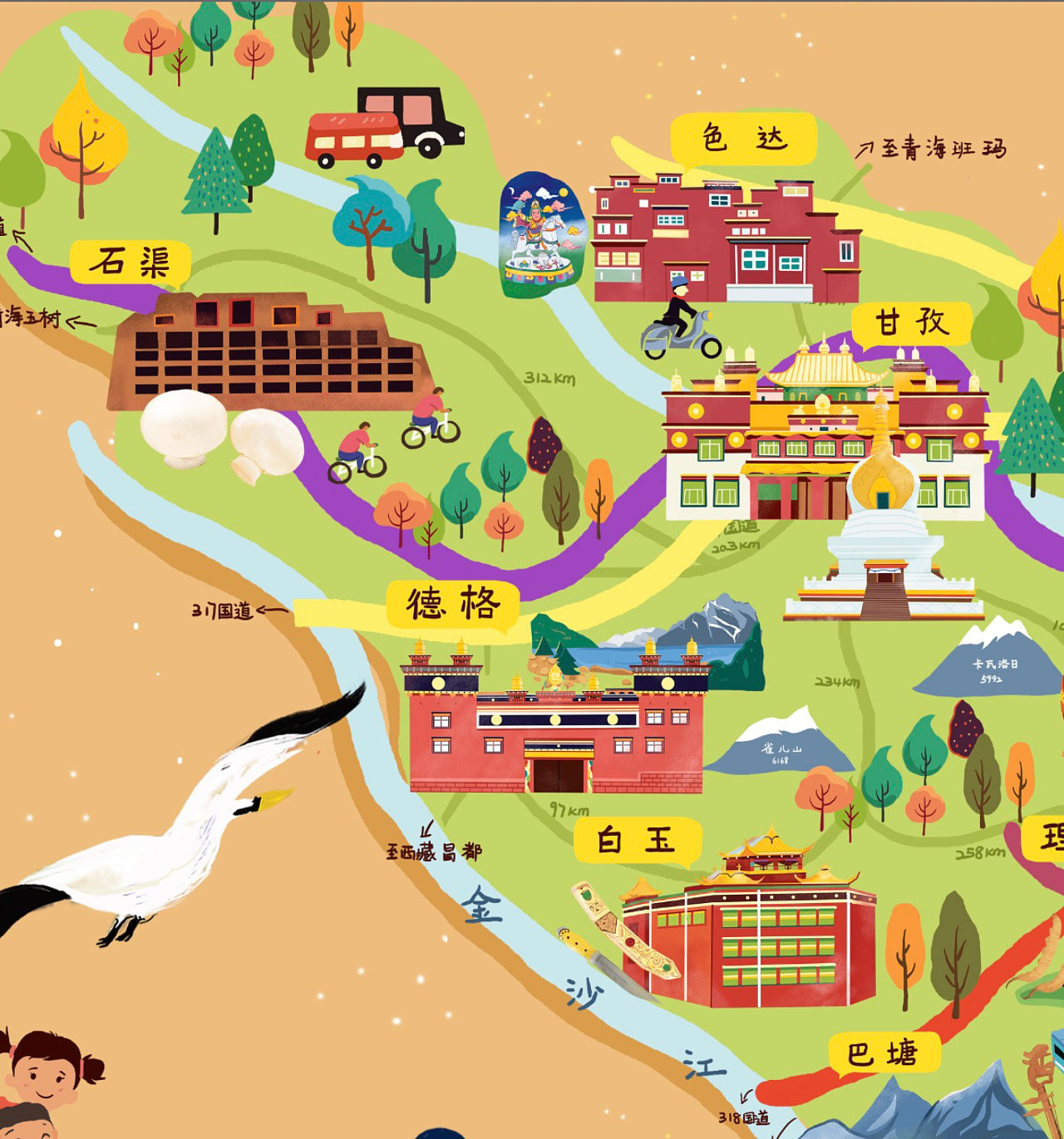 丹东手绘地图景区的文化宝库